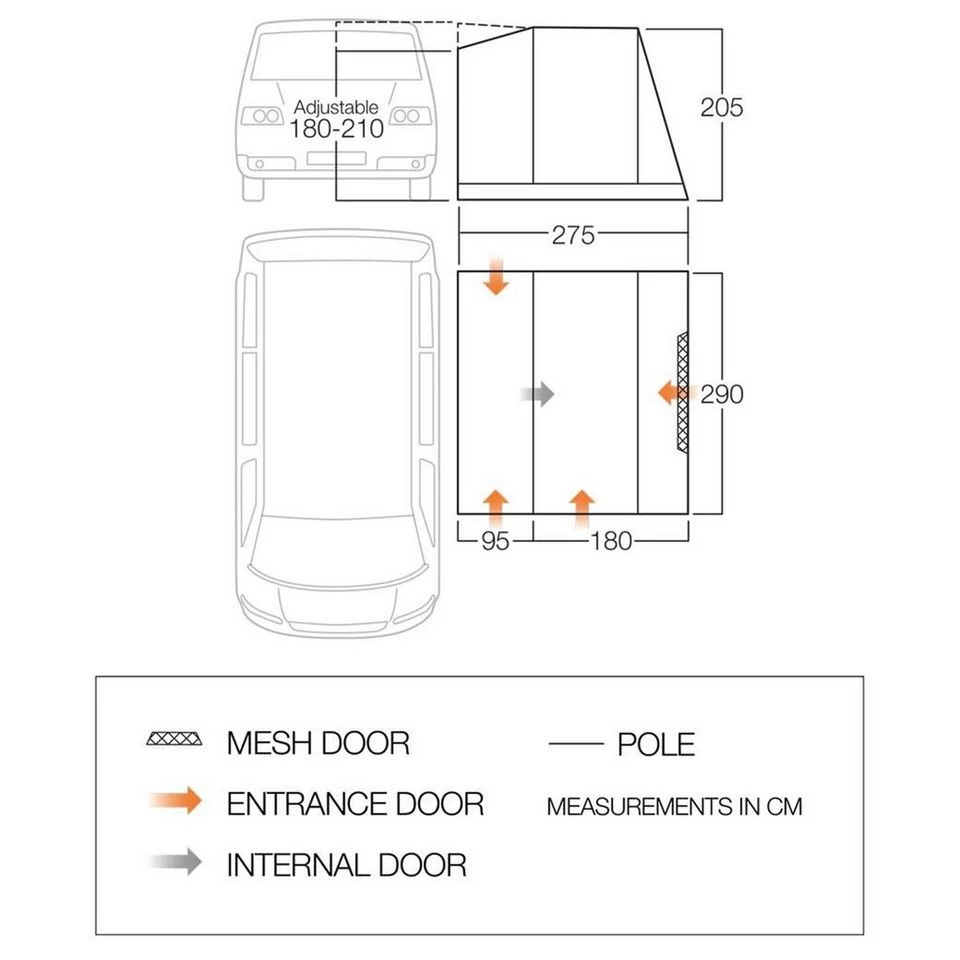 Vango Cairns Low Campervan Awning - Image 2