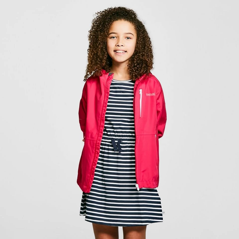 Regatta Childs Calderdale II Waterproof Jacket Pink Fusion