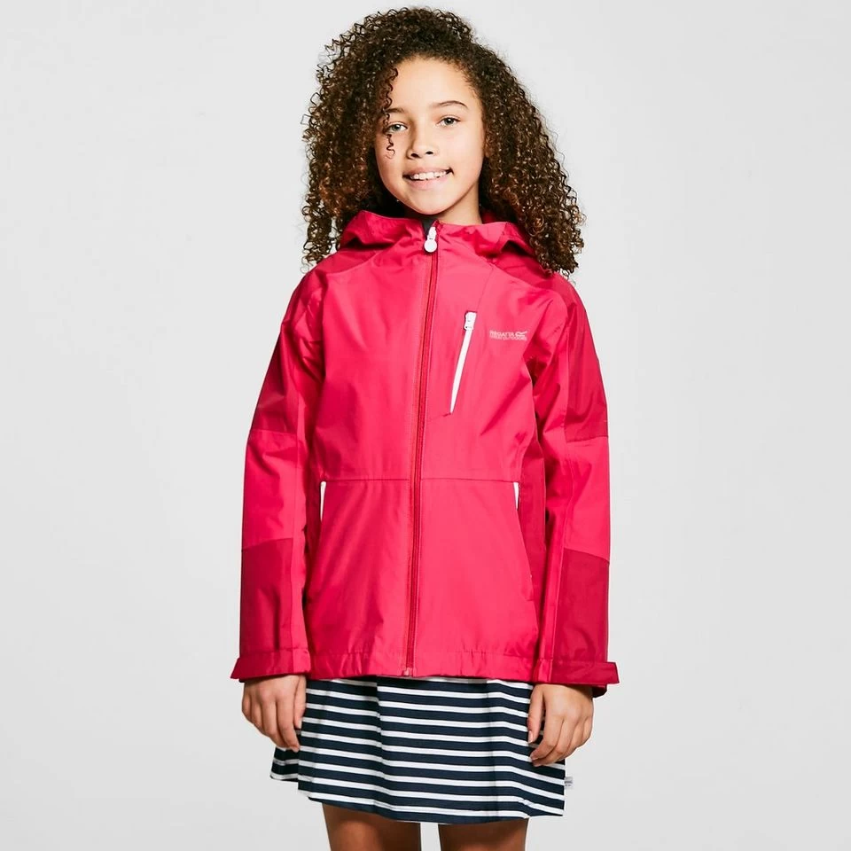 Regatta Childs Calderdale II Waterproof Jacket Pink Fusion - Image 4