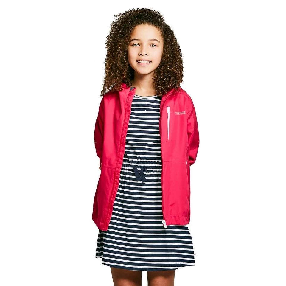 Regatta Childs Calderdale II Waterproof Jacket Pink Fusion - Image 8