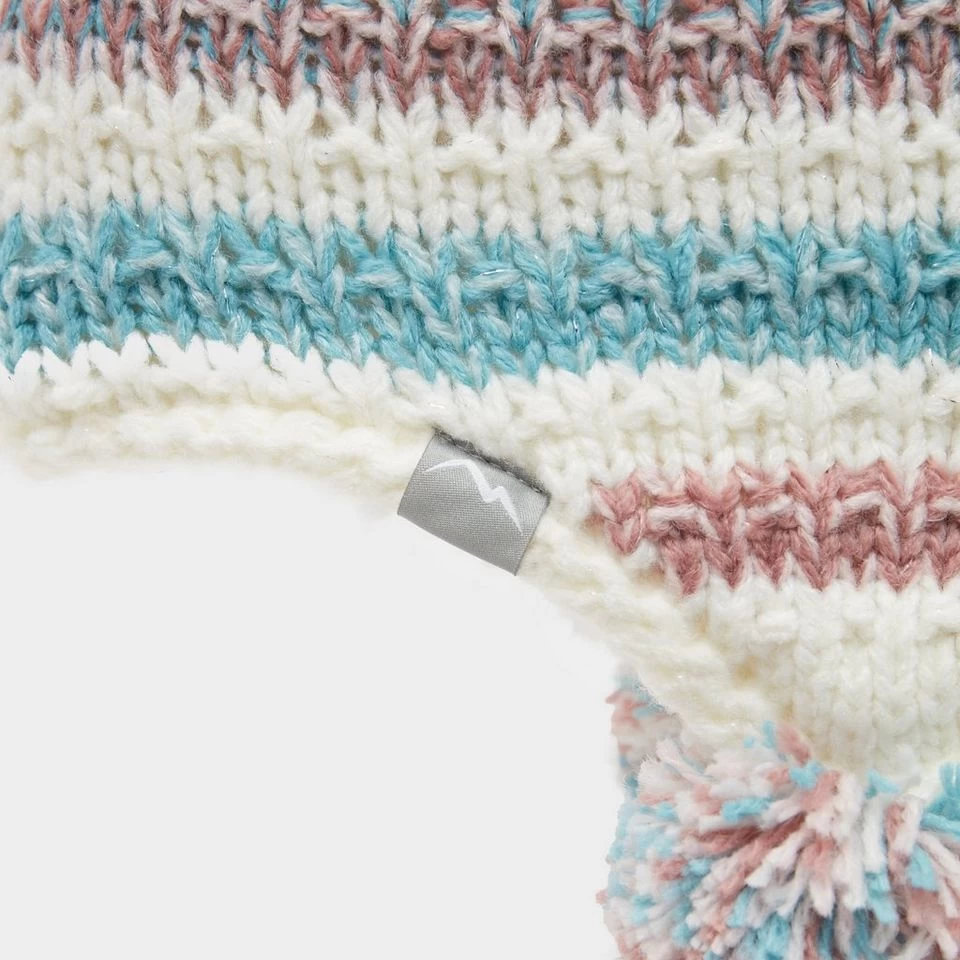 Kids Knitted Pom Hat Multi - Image 3