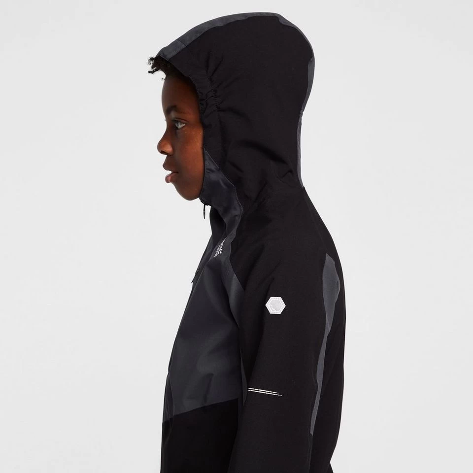 Regatta Kids' Highton III Waterproof Jacket Black/India Grey - Image 5