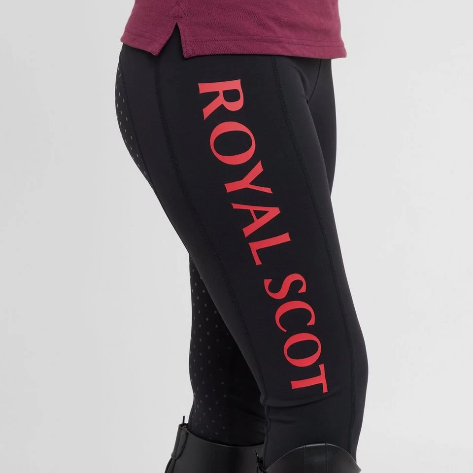 Women's Full Seat Riding Tights In Black - Image 5