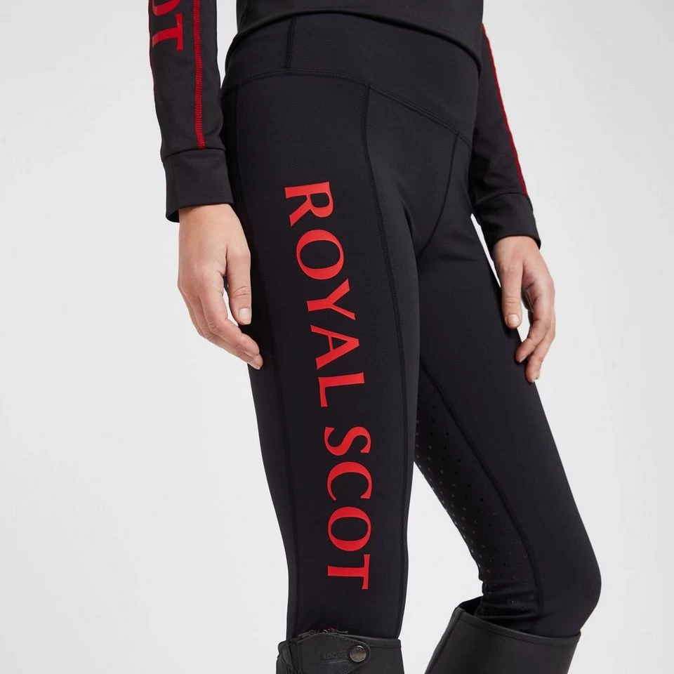 Women's Full Seat Riding Tights In Black - Image 6
