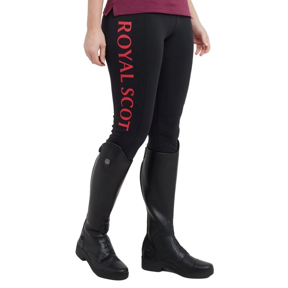 Women's Full Seat Riding Tights In Black - Image 9